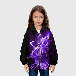 Куртка с капюшоном детская Цветок Тьмы, цвет: 3D-черный — фото 2