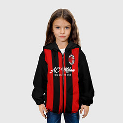 Куртка с капюшоном детская AC Milan, цвет: 3D-черный — фото 2