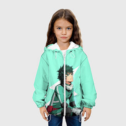 Куртка с капюшоном детская Мидория Изуку, цвет: 3D-белый — фото 2