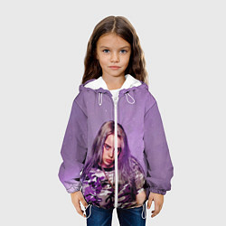 Куртка с капюшоном детская Billie Eilish: Violet Fashion, цвет: 3D-белый — фото 2