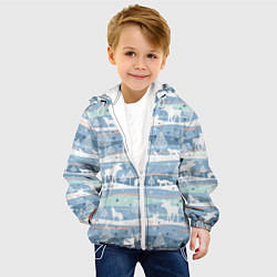 Куртка с капюшоном детская Зимний мотив, цвет: 3D-белый — фото 2