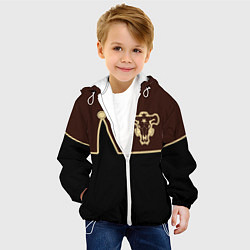 Куртка с капюшоном детская Черный Клевер: Мантия, цвет: 3D-белый — фото 2