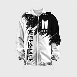 Куртка с капюшоном детская BTS: White & Black, цвет: 3D-белый