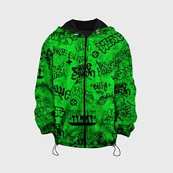 Куртка с капюшоном детская BILLIE EILISH: Grunge Graffiti, цвет: 3D-черный