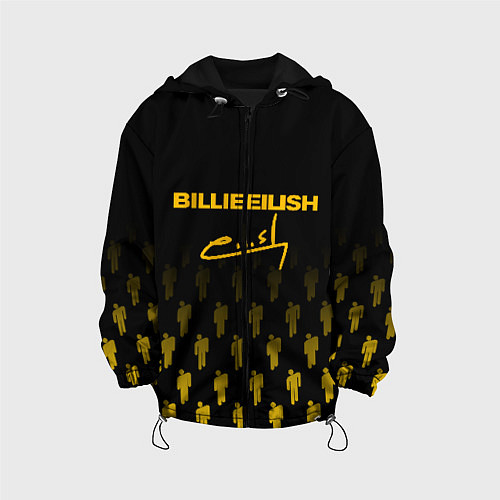 Детская куртка Billie Eilish: Yellow & Black Autograph / 3D-Черный – фото 1