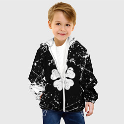 Куртка с капюшоном детская ЧЁРНЫЙ КЛЕВЕР, цвет: 3D-белый — фото 2