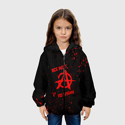 Куртка с капюшоном детская ГРАЖДАНСКАЯ ОБОРОНА, цвет: 3D-черный — фото 2