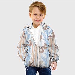 Куртка с капюшоном детская Ленивец стайл, цвет: 3D-белый — фото 2
