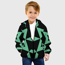 Куртка с капюшоном детская Abstract zigzag pattern, цвет: 3D-черный — фото 2