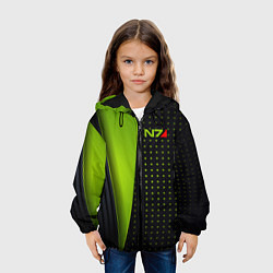Куртка с капюшоном детская Mass Effect N7, цвет: 3D-черный — фото 2