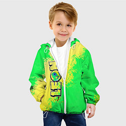 Куртка с капюшоном детская Brawl Stars leon, цвет: 3D-белый — фото 2