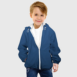 Куртка с капюшоном детская 19-4052 Classic Blue, цвет: 3D-белый — фото 2