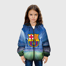 Куртка с капюшоном детская FC Barcelona, цвет: 3D-черный — фото 2