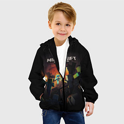 Куртка с капюшоном детская MINECRAFT, цвет: 3D-черный — фото 2