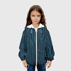 Куртка с капюшоном детская Стильный узор, цвет: 3D-белый — фото 2