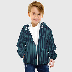 Куртка с капюшоном детская Стильный узор, цвет: 3D-белый — фото 2