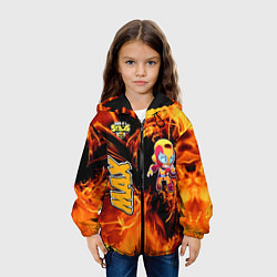 Куртка с капюшоном детская Brawl Stars Мах, цвет: 3D-черный — фото 2