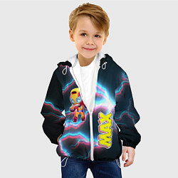 Куртка с капюшоном детская Brawl Stars Мах, цвет: 3D-белый — фото 2