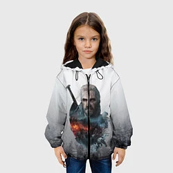 Куртка с капюшоном детская Геральт из Ривии Ведьмак, цвет: 3D-черный — фото 2