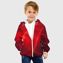Куртка с капюшоном детская Плавные Линии, цвет: 3D-белый — фото 2