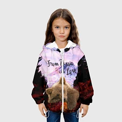 Куртка с капюшоном детская Из России с любовью, цвет: 3D-белый — фото 2