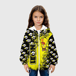 Куртка с капюшоном детская Brawl Stars леон, цвет: 3D-белый — фото 2