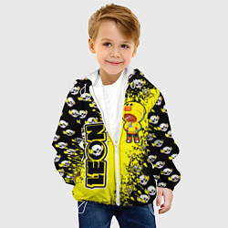 Куртка с капюшоном детская Brawl Stars леон, цвет: 3D-белый — фото 2