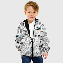 Куртка с капюшоном детская МЕМЫ, цвет: 3D-черный — фото 2