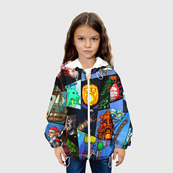 Куртка с капюшоном детская Terraria allpic, цвет: 3D-белый — фото 2