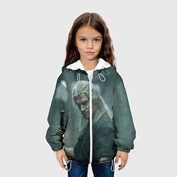 Куртка с капюшоном детская Ведьмак Геральт, цвет: 3D-белый — фото 2