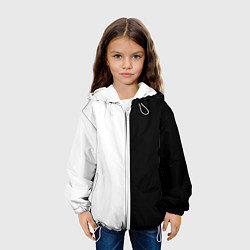 Куртка с капюшоном детская ПРОСТО ЧЁРНО-БЕЛЫЙ, цвет: 3D-белый — фото 2