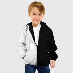 Куртка с капюшоном детская ПРОСТО ЧЁРНО-БЕЛЫЙ, цвет: 3D-черный — фото 2