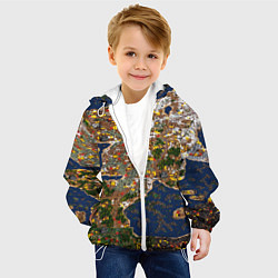 Куртка с капюшоном детская Герои 3 Карта, цвет: 3D-белый — фото 2