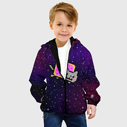 Куртка с капюшоном детская Nyan Cat, цвет: 3D-черный — фото 2