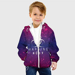 Куртка с капюшоном детская Warning NCoV, цвет: 3D-белый — фото 2