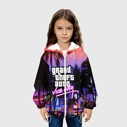 Куртка с капюшоном детская Grand Theft Auto Vice City, цвет: 3D-белый — фото 2