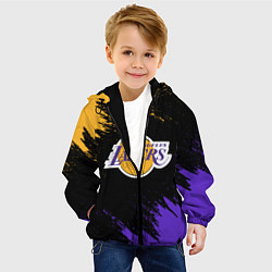 Куртка с капюшоном детская LA LAKERS, цвет: 3D-черный — фото 2
