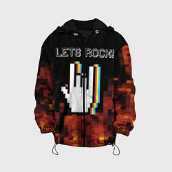 Куртка с капюшоном детская Let's Rock, цвет: 3D-черный