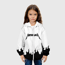 Куртка с капюшоном детская METALLICA, цвет: 3D-белый — фото 2