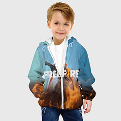 Куртка с капюшоном детская Free fire, цвет: 3D-белый — фото 2