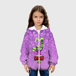 Куртка с капюшоном детская Brawl Stars virus 8 bit, цвет: 3D-белый — фото 2