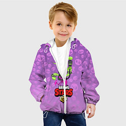 Куртка с капюшоном детская Brawl Stars virus 8 bit, цвет: 3D-белый — фото 2
