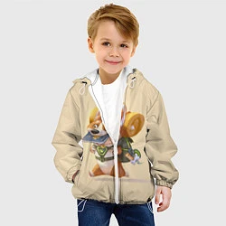 Куртка с капюшоном детская КОРГИ ПУТЕШЕСТВЕННИК, цвет: 3D-белый — фото 2