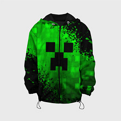 Куртка с капюшоном детская MINECRAFT, цвет: 3D-черный