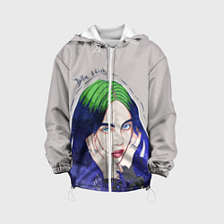 Куртка с капюшоном детская BILLIE EILISH, цвет: 3D-белый