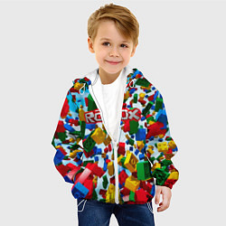 Куртка с капюшоном детская Roblox Cubes, цвет: 3D-белый — фото 2