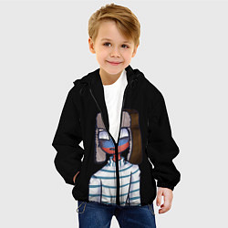 Куртка с капюшоном детская CountryHumans - Россия, цвет: 3D-черный — фото 2