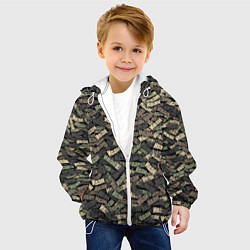 Куртка с капюшоном детская Именной камуфляж Иван, цвет: 3D-белый — фото 2
