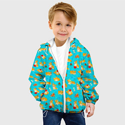 Куртка с капюшоном детская Корги, цвет: 3D-белый — фото 2