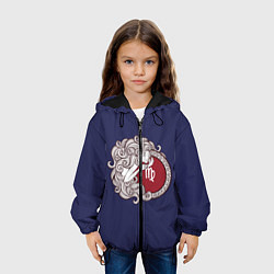 Куртка с капюшоном детская Дева Знак Зодиака, цвет: 3D-черный — фото 2